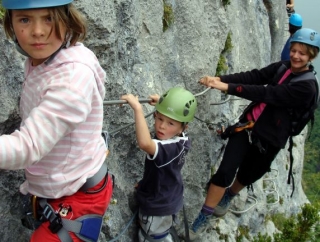  Vía Ferramarra Dent du Chat niño 